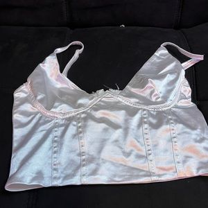 White satin top